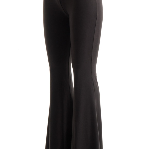 BRUSHED JERSEY BELL BOTTOM PANTS (PLUS) - Picture 6 of 8